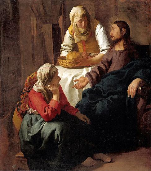 Johannes Vermeer Christ in the House of Martha and Mary oil painting picture